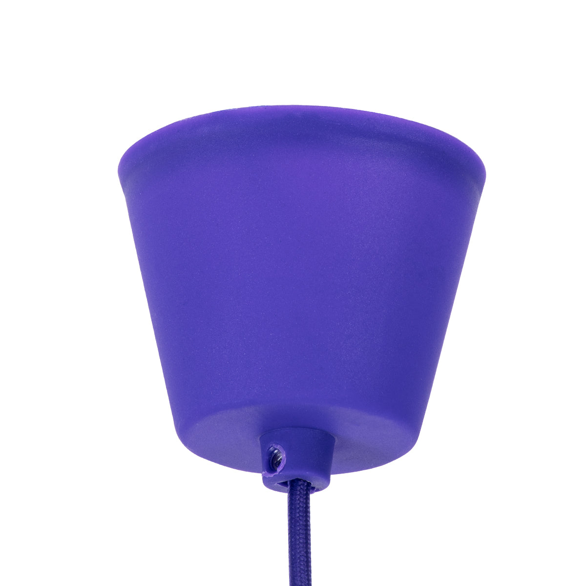 GloboStar® CABLITO 61560 Μοντέρνο Κρεμαστό Φωτιστικό Οροφής Μονόφωτο 1 x E27 Μωβ Σιλικόνης Ανάρτηση με Υφασμάτινο Καλώδιο Φ4 x Υ110cm - ledmania.gr
