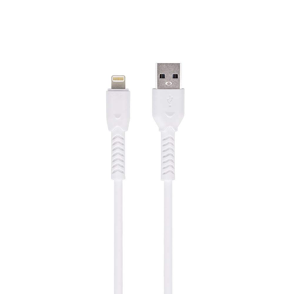 MAXLIFE MXUC-04 CABLE USB - LIGHTNING 1M 3A WHITE - ledmania.gr