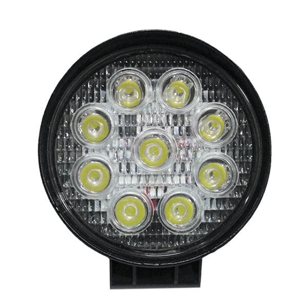 Προβολέας LED Εργασίας Στρογγυλός 27W 10-30V 3780lm 30° Αδιάβροχος IP65 Ψυχρό Λευκό 6000k GloboStar 30000 - ledmania.gr