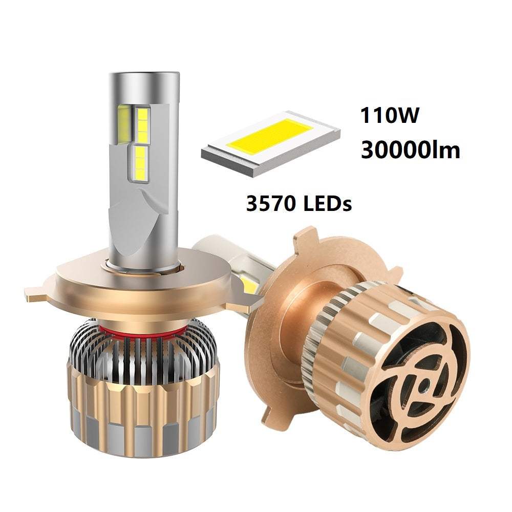 30000Lm H7 Canbus Led Αυτοκινητου 110w Cree 3570-12-24volt Super Bright για Audi-BMW-Mercedes-Set 2τεμ.-Ψυχρο Λευκο - ledmania.gr
