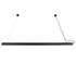 GloboStar® MARKET 61022-P Γραμμικό Κρεμαστό Φωτιστικό Linear LED 18W 2170lm 60° AC 220-240V Μ120 x Π2 x Υ4cm Θερμό Λευκό 2700K - Μαύρο - 3 Years Warranty - ledmania.gr