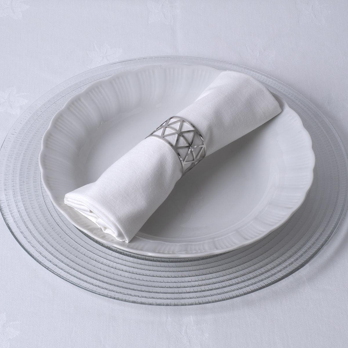 GloboStar® BISTRO 35003 Δαχτυλίδι Πετσέτας Μεταλλικό Ασημί Φ4.5 x Υ3cm - ledmania.gr