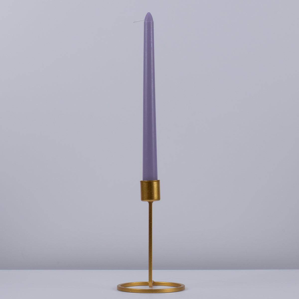 GloboStar® LAVENDER-FIELD 35203 ΣΕΤ 4 Αρωματικά Κεριά Κηροπηγίου Παραφίνης με Άρωμα Λεμόνι - Λεβάντα Μωβ Μ2 x Π2 x Υ25cm - ledmania.gr