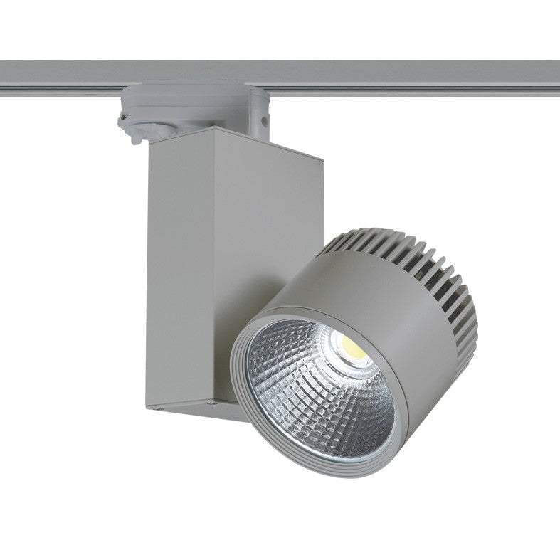 GREY LED TRACK LIGHT 45W 3000K 4WIRES 36° 3200LM 230V Ra80 - ledmania.gr