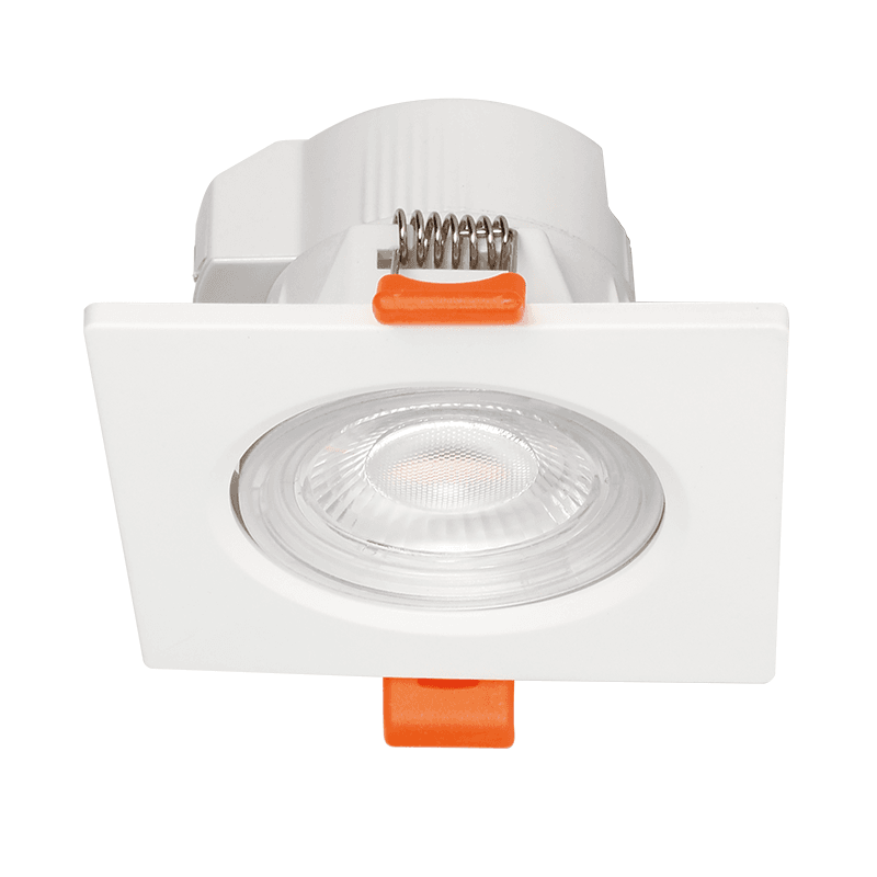 SQUARE LED SPOTLIGHT 7W SWITCH 3000-4000-6000K SMD 230V 40° Ra80 PRE-SET UP 3000K - ledmania.gr