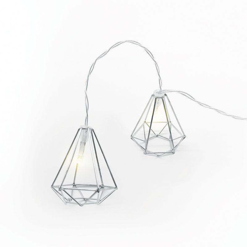 "METAL DIAMOND" 10 LED ΛΑΜΠΑΚ ΣΕΙΡΑ ΜΠΑΤΑΡ.(3xAA) & ΧΡΟΝΟΔΙΑΚ (6ΟΝ/18OFF) ΘΕΡΜΟ ΛΕΥΚΟ ΑΣΗΜΙ ΜΕΤΑΛΛΟ - ledmania.gr