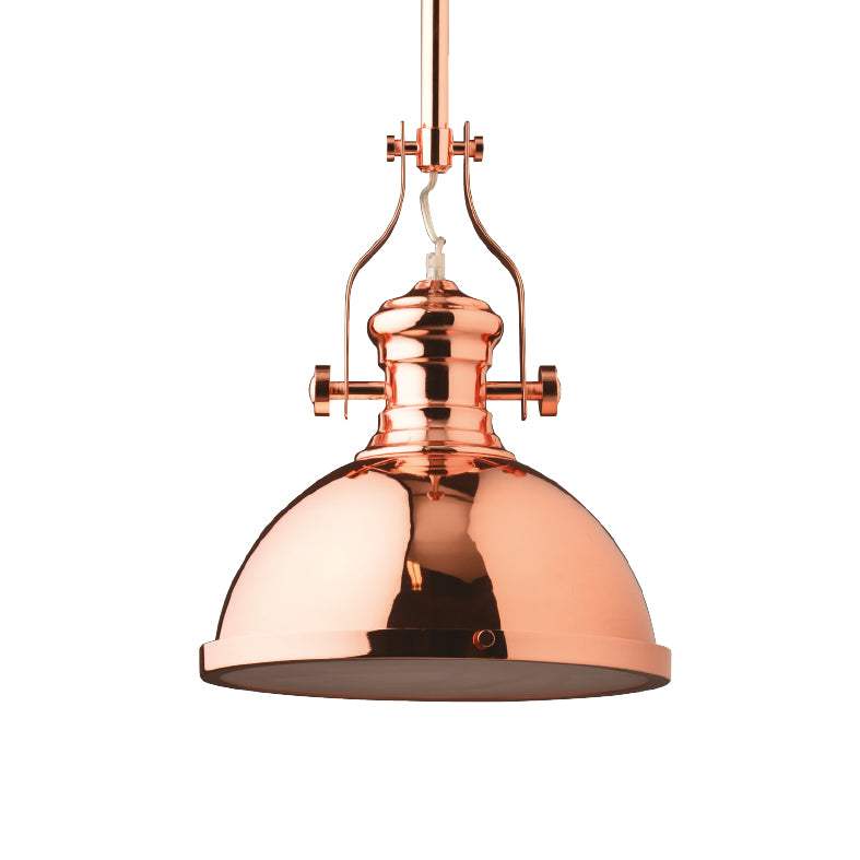 ΚΑΜΠΑΝΑ ΜΕΤΑΛΛΙΚΗ ΧΑΛΚΙΝΗ ΜΕ ΓΥΑΛΙ 1XE27 - ledmania.gr
