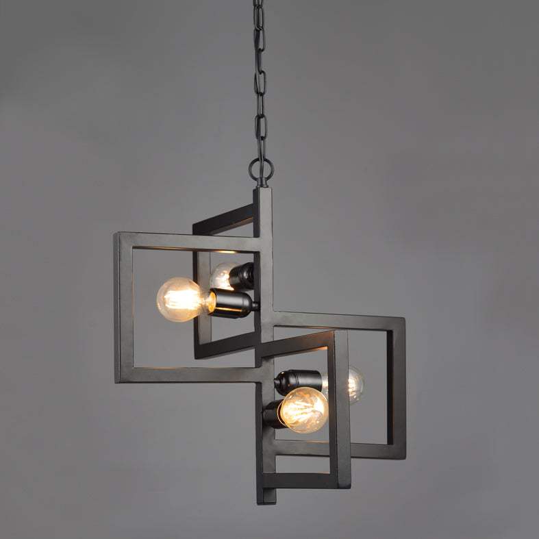 ΚΡΕΜΑΣΤΟ 4ΧΕ27 ΜΑΥΡΟ ΜΕΤΑΛΛΙΚΟ Φ42ΧΗ98CM - ledmania.gr