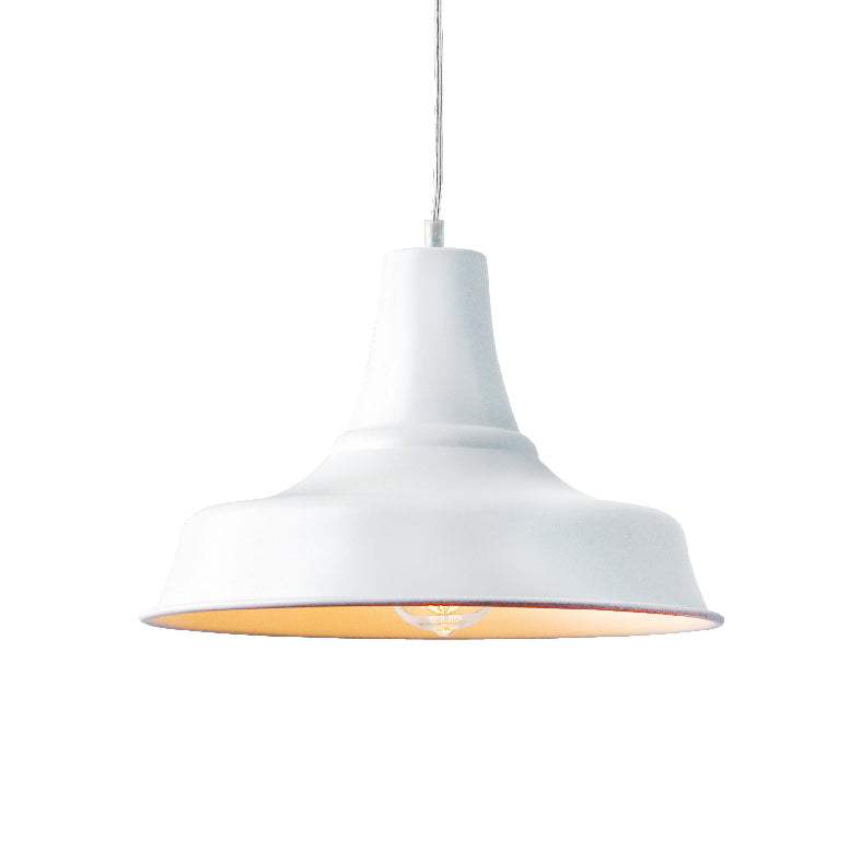 ΚΑΜΠΑΝΑ ΜΕΤΑΛΛΙΚΗ ΛΕΥΚΗ Φ34CM 1ΧE27 - ledmania.gr