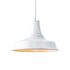 ΚΑΜΠΑΝΑ ΜΕΤΑΛΛΙΚΗ ΛΕΥΚΗ Φ34CM 1ΧE27 - ledmania.gr