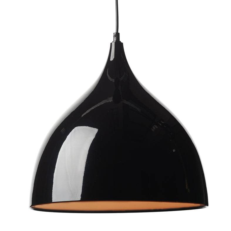 ΜΕΤΑΛΛΙΚΗ ΚΑΜΠΑΝΑ 1ΧΕ27 ΜΑΥΡΗ  Φ35χΗ31cm - ledmania.gr
