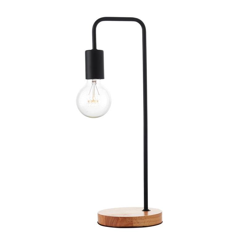 ΠΟΡΤΑΤΙΦ 1XE27 ΜΑΥΡΟ ΜΕΤΑΛΛΙΚΟ ΜΕ ΞΥΛΟ Φ18χΗ48cm - ledmania.gr