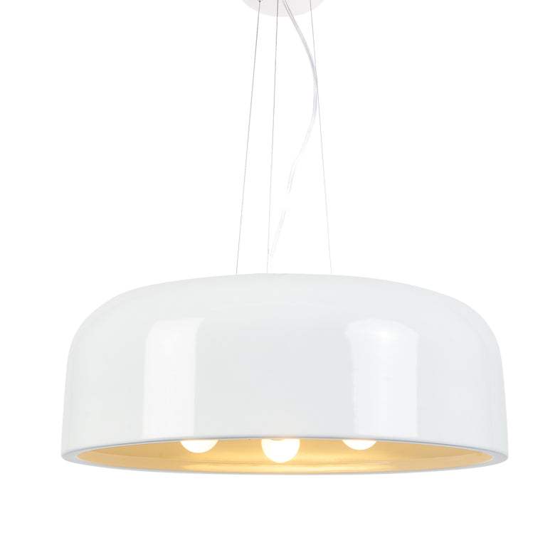 ΚΡΕΜΑΣΤΟ Φ/Σ 3XE27 ΜΕΤΑΛΛΙΚΟ ΛΕΥΚΟ Φ48cm - ledmania.gr