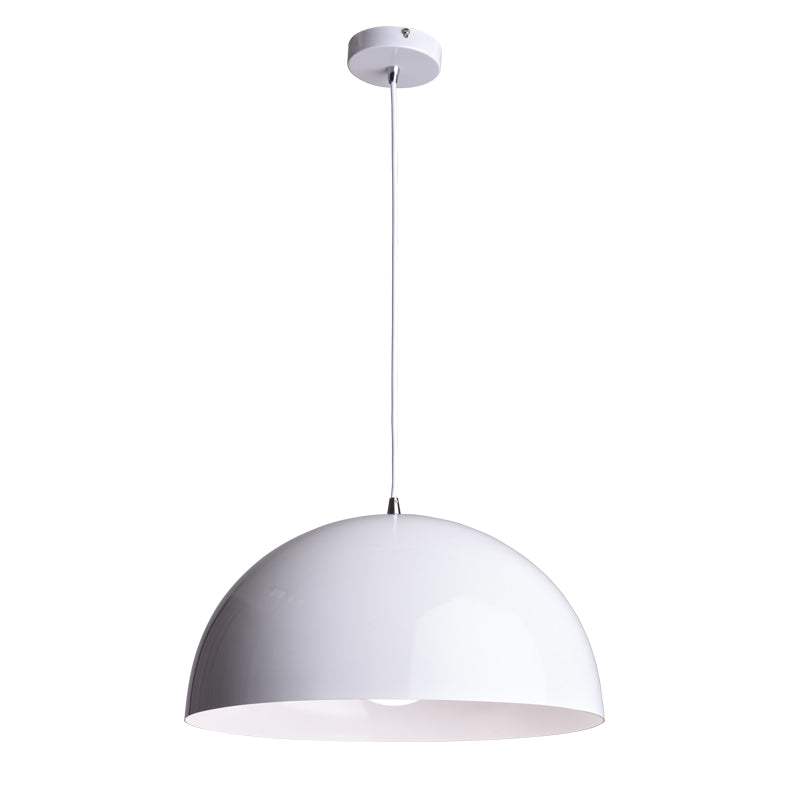 ΚΡΕΜΑΣΤΟ Φ/Σ 1XE27 ΜΕΤΑΛΛΙΚΟ ΛΕΥΚΟ Φ40cm - ledmania.gr