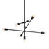 ΚΡΕΜΑΣΤΟ Φ/Σ 7ΧΕ27 ΜΕΤΑΛΛΙΚΟ ΜΑΥΡΟ Φ80ΧΗ130CM - ledmania.gr