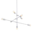ΚΡΕΜΑΣΤΟ Φ/Σ 7ΧΕ27 ΜΕΤΑΛΛΙΚΟ ΛΕΥΚΟ Φ80ΧΗ130CM - ledmania.gr