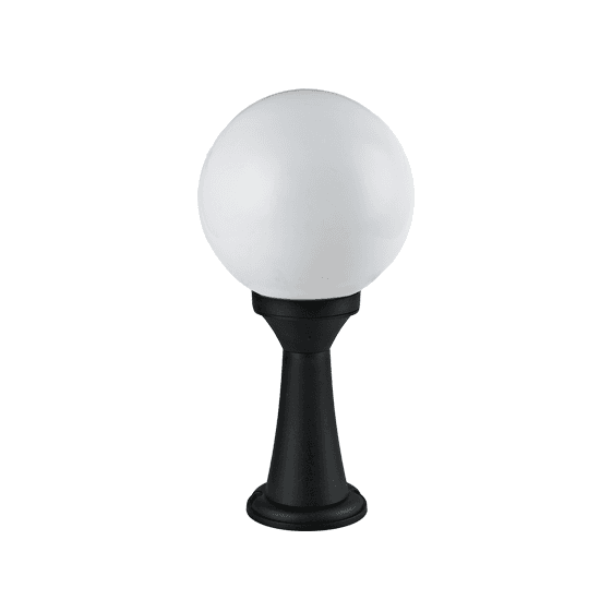 PLASTIC FLOOR GARDEN BLACK LUMINAIRE 41CM Φ200 E27 IP44 - ledmania.gr