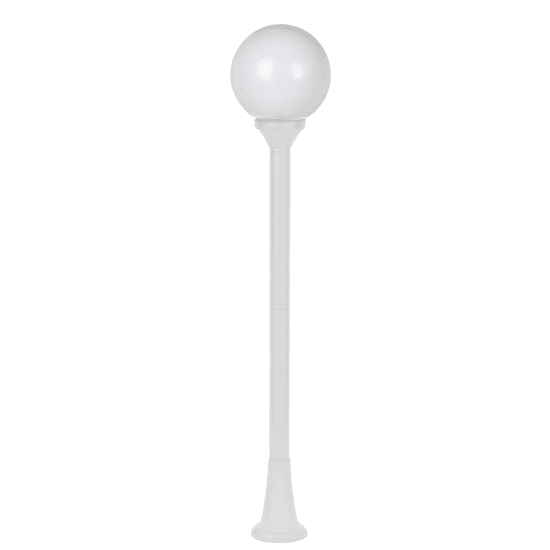 PLASTIC FLOOR GARDEN WHITE LUMINAIRE 100CM Φ200 E27 IP44 - ledmania.gr
