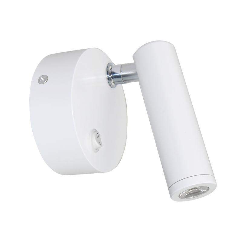 ΕΠΙΤΟΙΧΟ Φ/Σ LED 3W ΜΑΤ ΛΕΥΚΟ ΚΙΝΗΤΟ 120° 210Lm 4.000Κ 230V - ledmania.gr