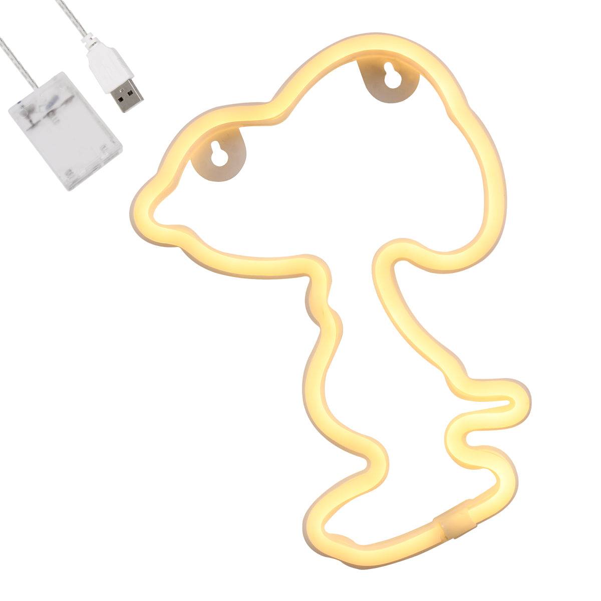 GloboStar® 78578 Φωτιστικό Ταμπέλα Φωτεινή Επιγραφή NEON LED Σήμανσης SNOOPY 5W με Καλώδιο Τροφοδοσίας USB - Μπαταρίας 3xAAA (Δεν Περιλαμβάνονται) - Θερμό Λευκό 2700K - ledmania.gr