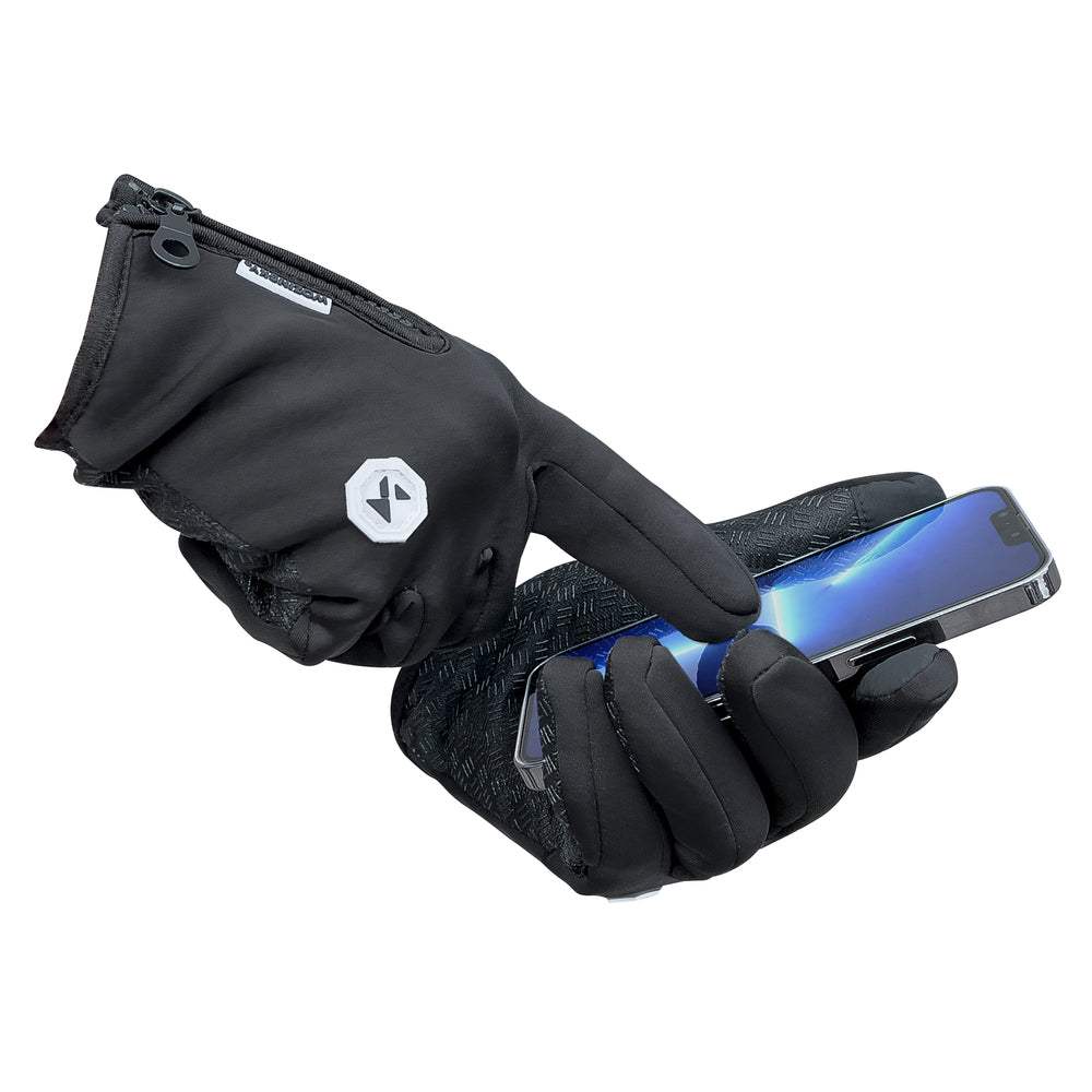 WOZINSKY UNIVERSAL SPORT WATERPROOF WINTER GLOVES - TOUCH SCREEN COMPATIBLE BLACK WTG1BK - ledmania.gr