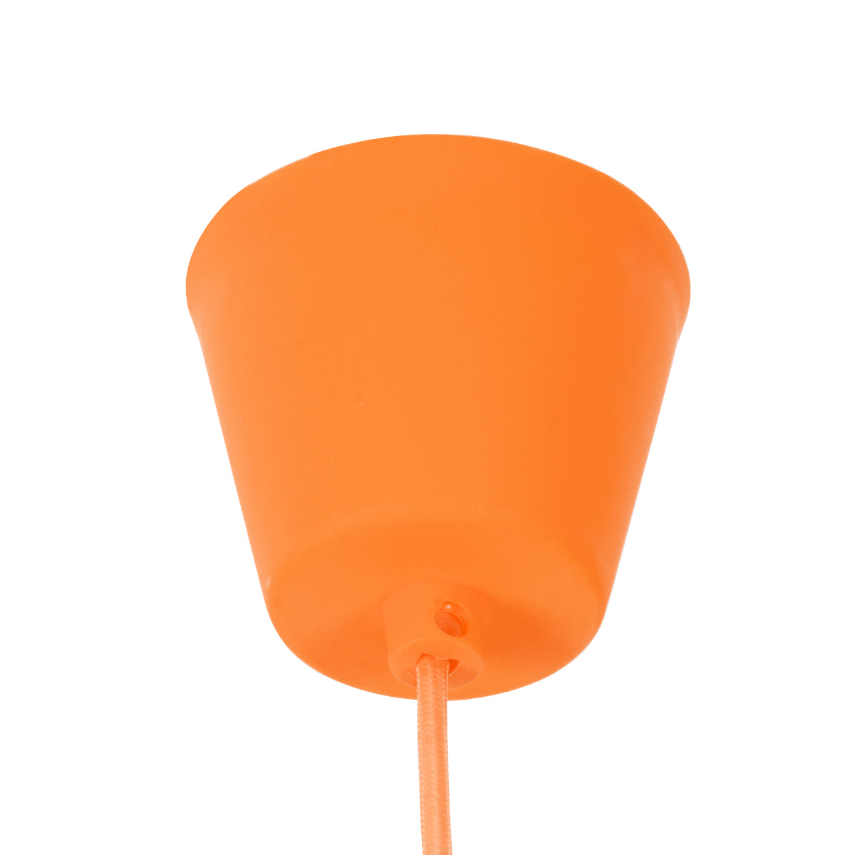 GloboStar® CABLITO 61554 Μοντέρνο Κρεμαστό Φωτιστικό Οροφής Μονόφωτο 1 x E27 Πορτοκαλί Σιλικόνης Ανάρτηση με Υφασμάτινο Καλώδιο Φ4 x Υ110cm - ledmania.gr