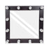GloboStar® MAKEUP MIRROR-80x80-2 Μοντέρνος Καθρέπτης Μακιγιάζ με Πλαίσιο Φυσικού Ξύλου με Διακόπτη On/Off 12 x E27 AC220-240V - Μ80 x Π7 x Υ80cm - Καφέ Wenge - ledmania.gr