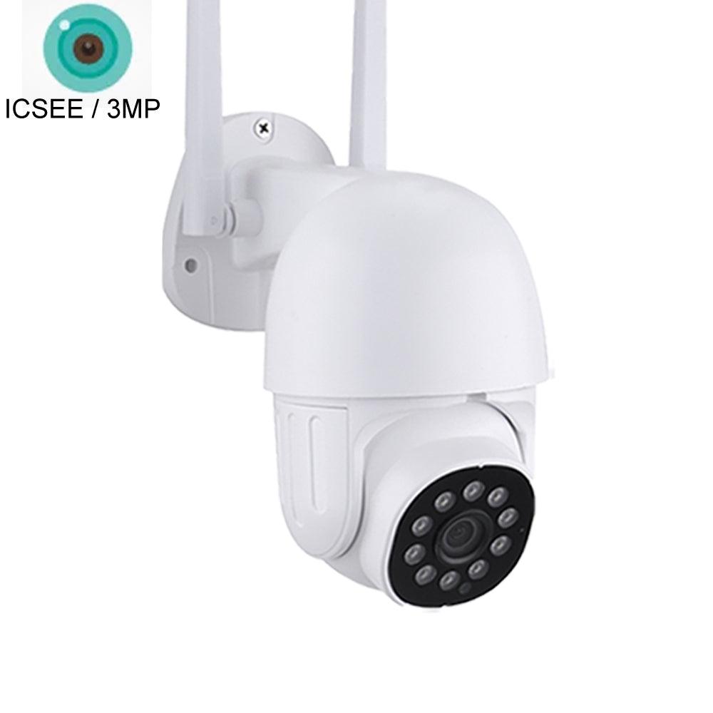 3mp  WIFI  AI Έξυπνη Κάμερα Ασφαλείας 360° 4X Zoom auto tracking ptz-Σειρήνα Συναγερμού  ICSEE IP66 - ledmania.gr