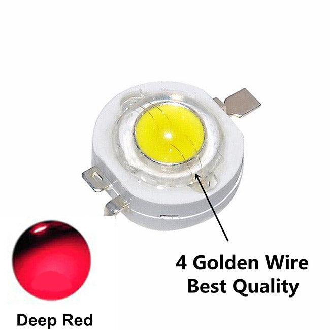 3W Υψηλής Ισχύος LED Chip-2.4-2.6v-210Lm-Βαθυ Κοκκινο-660nm-1 τεμ. - ledmania.gr