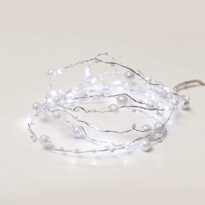 PEARL Σχέδιο 20 LED ΛΑΜΠΑΚ ΣΕΙΡΑ ΨΥΧΡΟ ΛΕΥΚΟ ΑΣΗΜΙ ΚΑΛΩΔ ΧΑΛΚΟΥ & ΜΠΑΤΑΡ 2xAA IP20 2m+10cm 1.2W - ledmania.gr