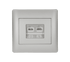 RHYME RJ11+RJ45 ΓΚΡΙ ΜΕΤΑΛΛΙΖΕ - ledmania.gr