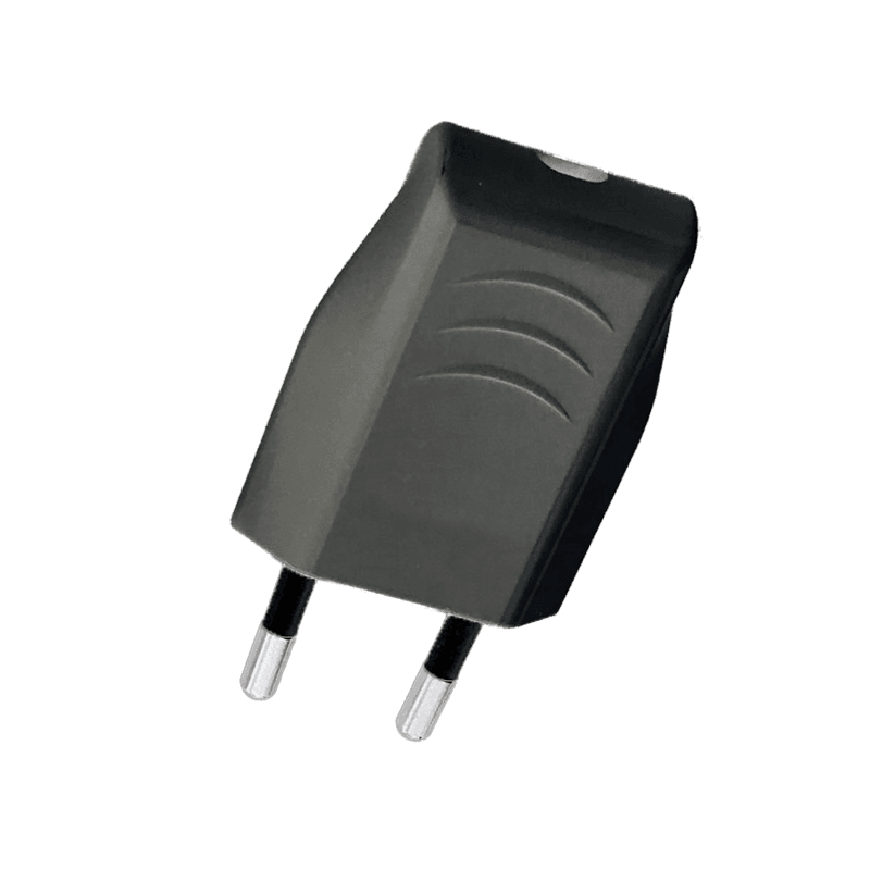TWO PIN PLUG 6A BLACK - ledmania.gr
