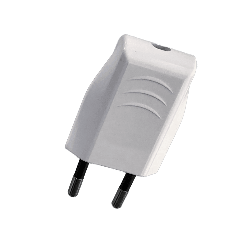TWO PIN PLUG 6A WHITE - ledmania.gr