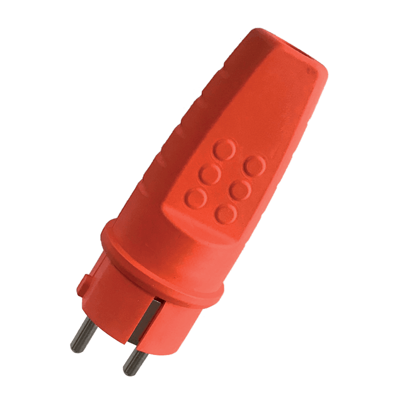 RUBBER SCHUKO PLUG 16A RED - ledmania.gr