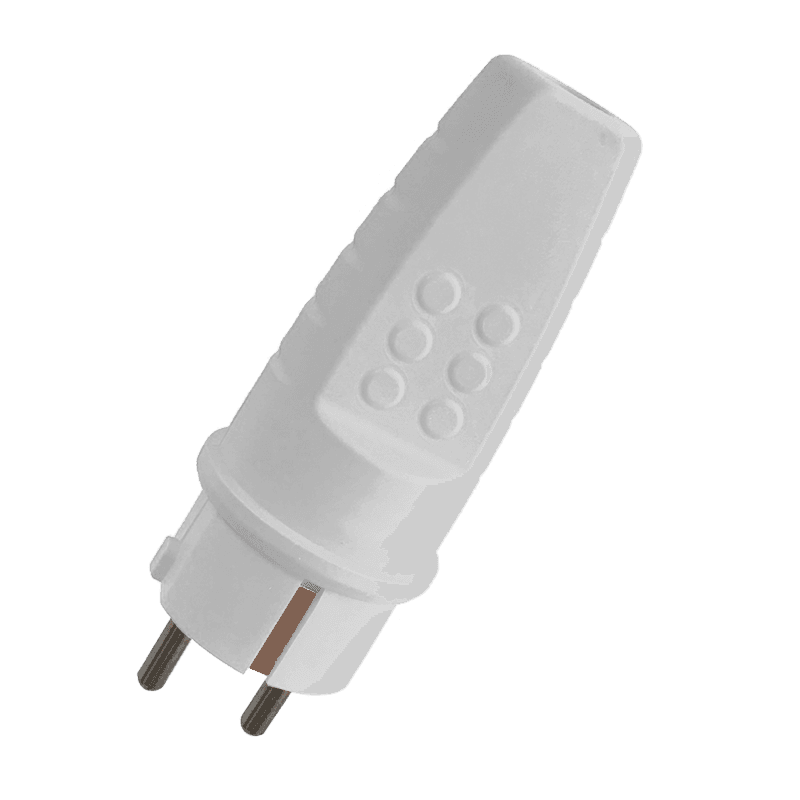 RUBBER SCHUKO PLUG 16A WHITE - ledmania.gr