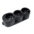RUBBER MULTISOCKET TRIPLE 16A BLACK - ledmania.gr
