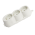 RUBBER MULTISOCKET TRIPLE 16A WHITE - ledmania.gr