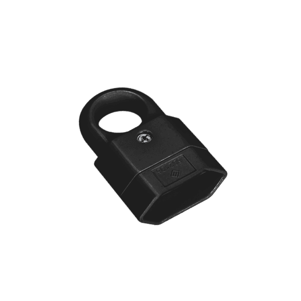 TWO POLE SOCKET WITH HOOK 10A BLACK - ledmania.gr