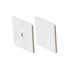 SET OF WHITE PLASTIC END CAPS FOR PROFILE P132, 1 WITHOUT HOLE & 1 WITH HOLE - ledmania.gr