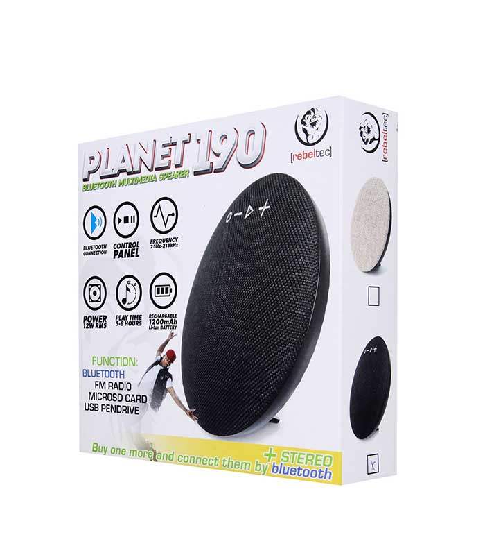 REBELTEC PLANET 190 BLUETOOTH MULTIMEDIA SPEAKER BLACK - ledmania.gr
