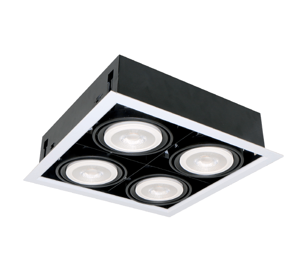 ΦΩΤΙΣΤΙΚΟ QUAD412 12W 4XE27 2700K ΓΚΡΙ ΣΚΟΥΡΟ - ledmania.gr
