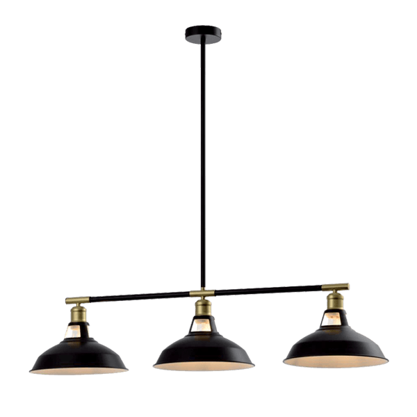 JEMMA CHANDELIER 3XE27 BLACK/GOLD - ledmania.gr