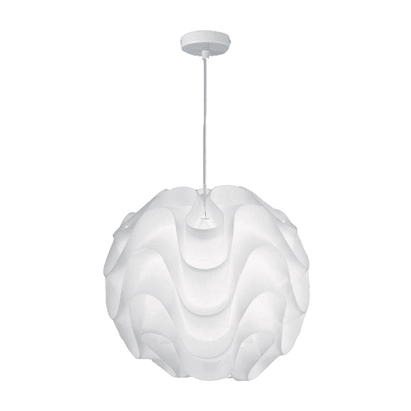 LUNA PENDANT 1xE27 WHITE - ledmania.gr
