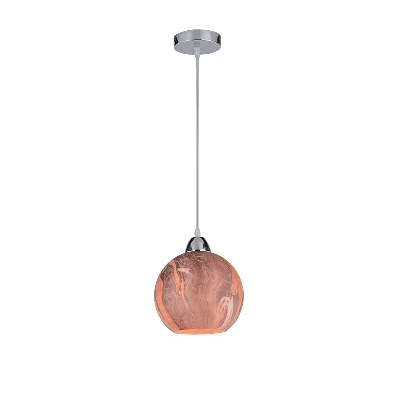 MARBLE-1A ΚΡΕΜΑΣΤΟ ΦΩΤΙΣΤΙΚΟ 1XE27 ΚΑΦΕ D200mm - ledmania.gr