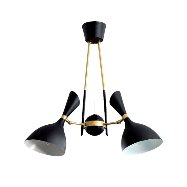 MORGAN CHANDELIER 2xE14 BLACK - ledmania.gr