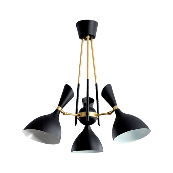 MORGAN CHANDELIER 3xE14 BLACK - ledmania.gr