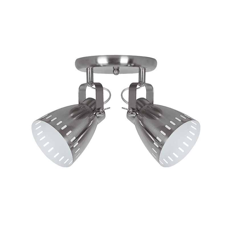 NOAH ΣΠΟΤ 2XE27 ΝΙΚΕΛ ΜΑΤ D220mm - ledmania.gr