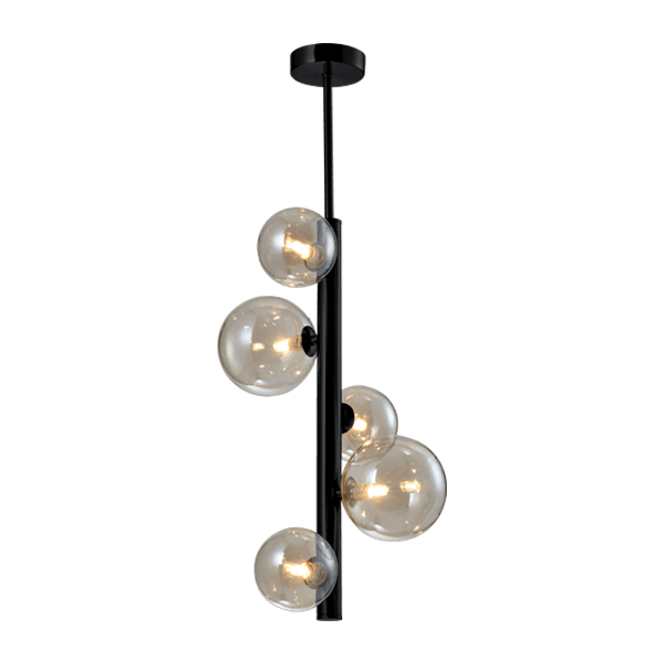 OLENA CHANDELIER 5xG9 VERTICAL BLACK - ledmania.gr
