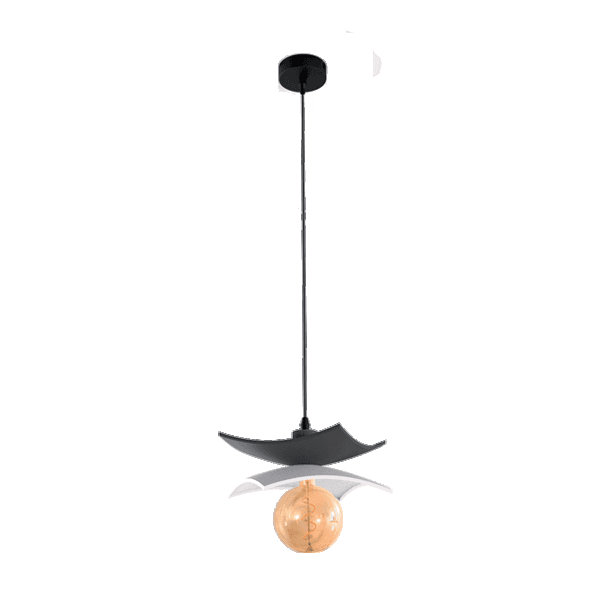 ROBBY PENDANT 1xE27 BLACK/WHITE - ledmania.gr