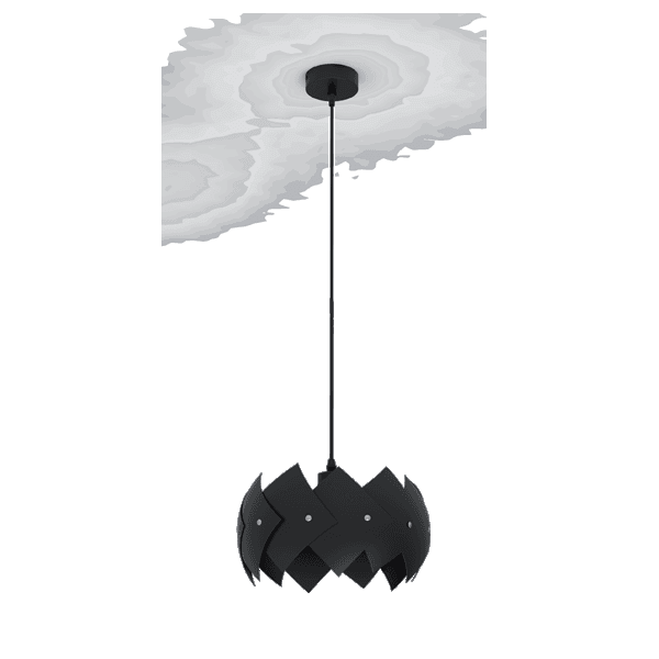 ROCCO PENDANT 1xE27 BLACK - ledmania.gr
